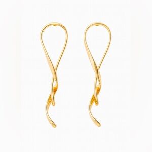 Gold Twisted Loop Earrings